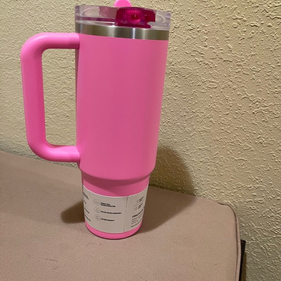 Stanley Pink Travel Tumbler with Handle - Picture 2 of 4